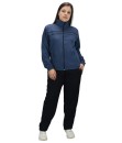 Conjunto Agasalho Feminino Tactel com Elastano Butu Biru Azul